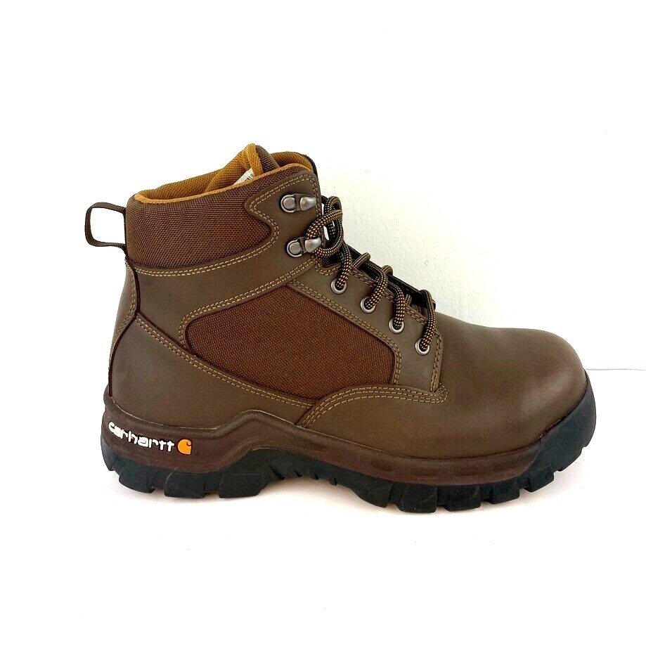 Carhartt Brown Rugged Flex 6 Inch Lace Up Work Boots Men's Size Eu 44 M Nwob